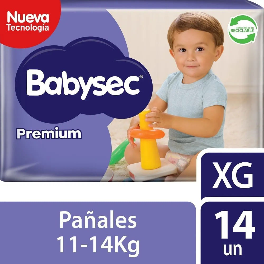Babysec Pañales Premium Xg 14 UN