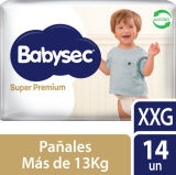 Babysec Pañales Super Premium Xg 14 UN