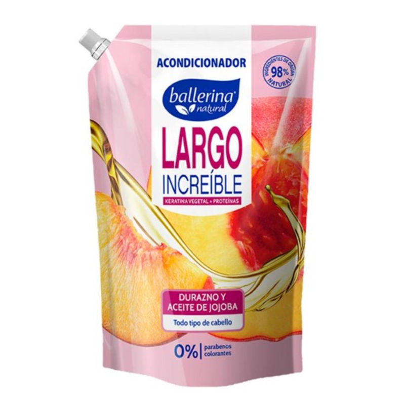 Ballerina Acondicionador Largo Increíble Durazno y Aceite De Jojoba DP 750 ml