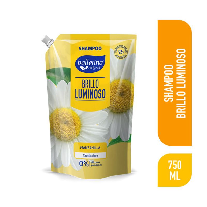 Ballerina Shampoo Manzanilla Brillo Luminoso DP 750 ml