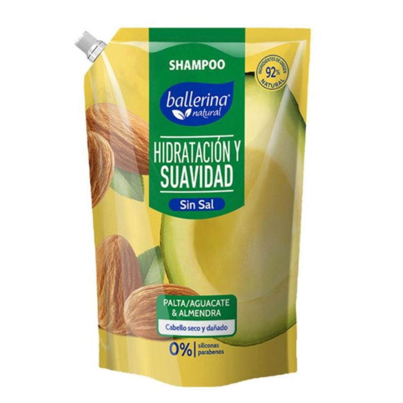 Ballerina Shampoo Hidratación y Suavidad Palta Y Almendra DP 750 ml