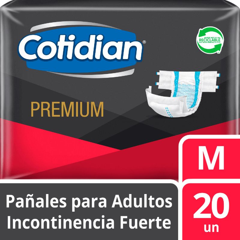 Cotidian Premium Pañal M 20 UN