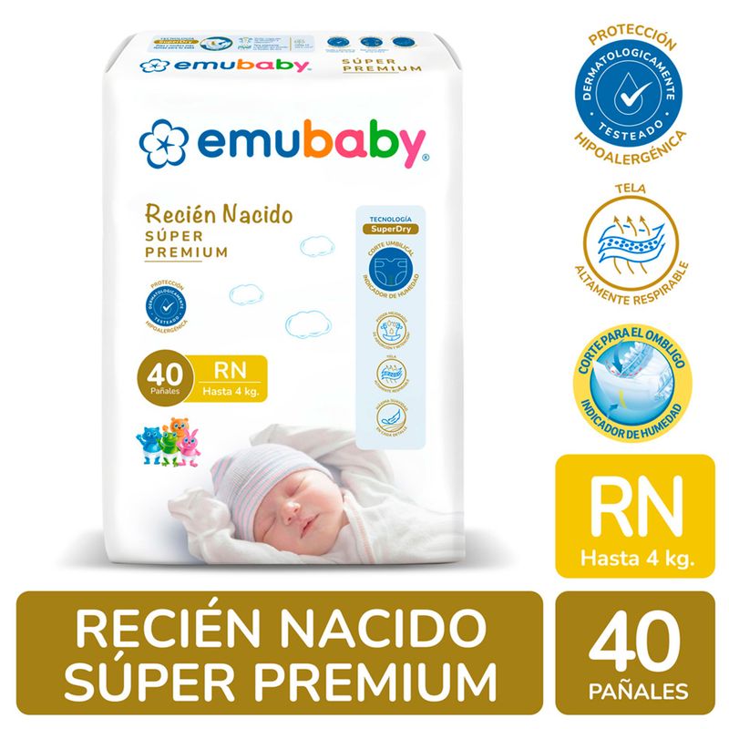Emubaby Pañales Rn 40 UN