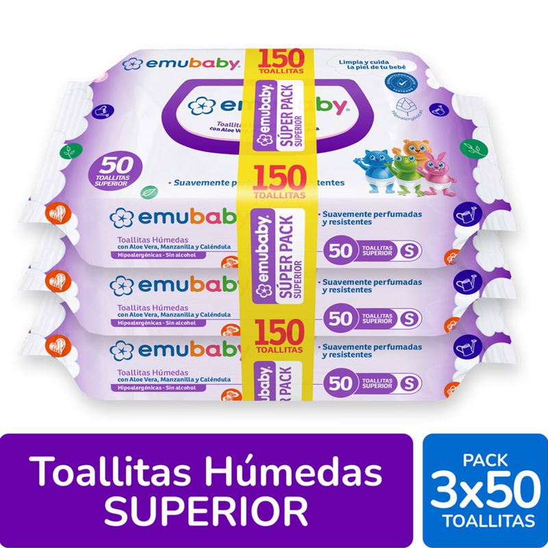 Emubaby Toallitas Humedas S/t 160 UN