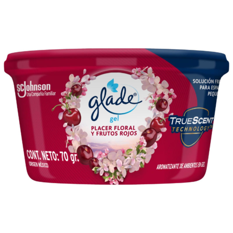 Glade Aromatizante Gel Placer Floral Y Frutos Rojos 70 grs