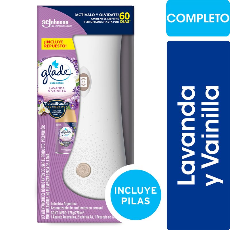 Glade Automatico + Repuesto Lavanda Y Vainilla 175 grs