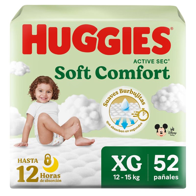 Huggies Pañales Active Sec Xg 52 UN