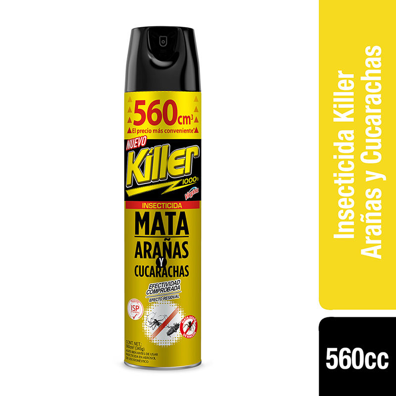 Killer Insecticida Arañas Y Cucarachas 560 Cc