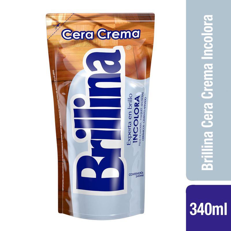 Brillina Cera Crema Incolora 340ml