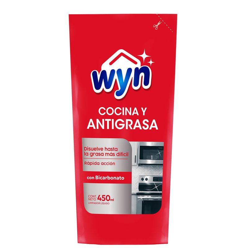 Wyn Antigrasa Recarga 450 ml