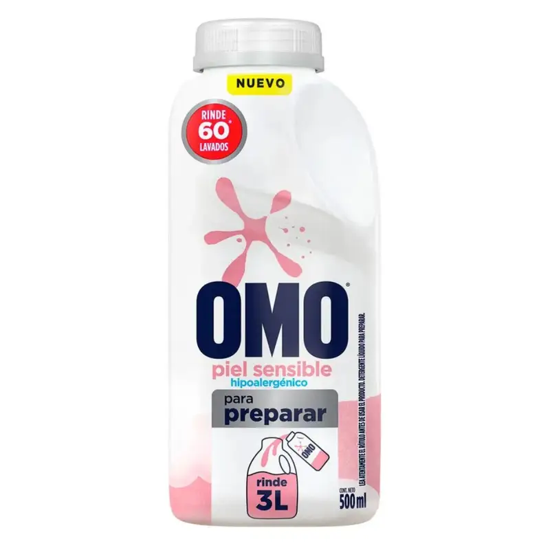 Omo Detergente Para Diluir Piel Sensible Recarga 500ml