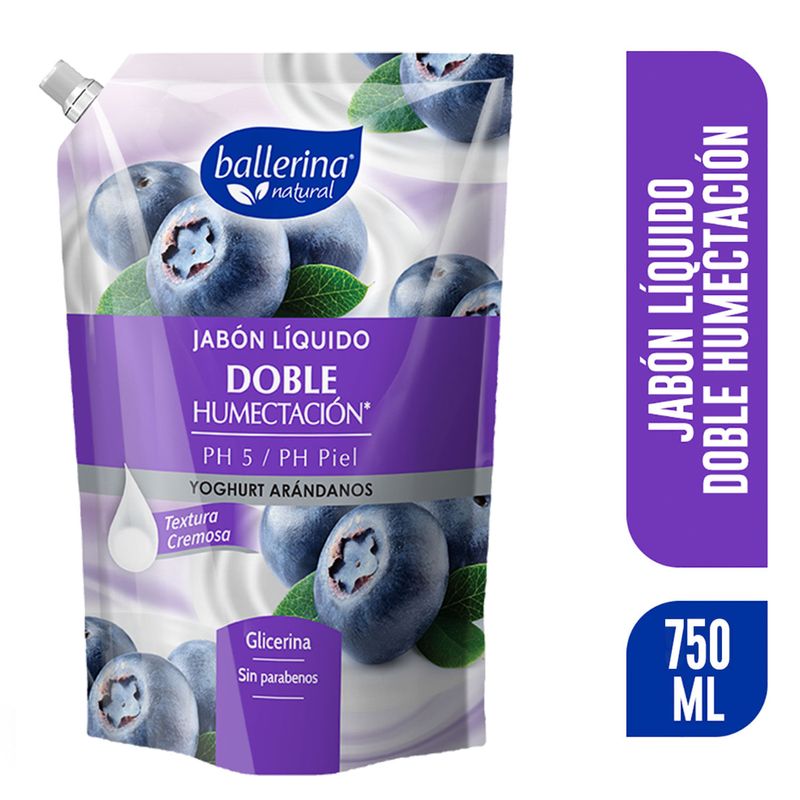 Ballerina Jabón Yoghurt Arandano DP 750 ml