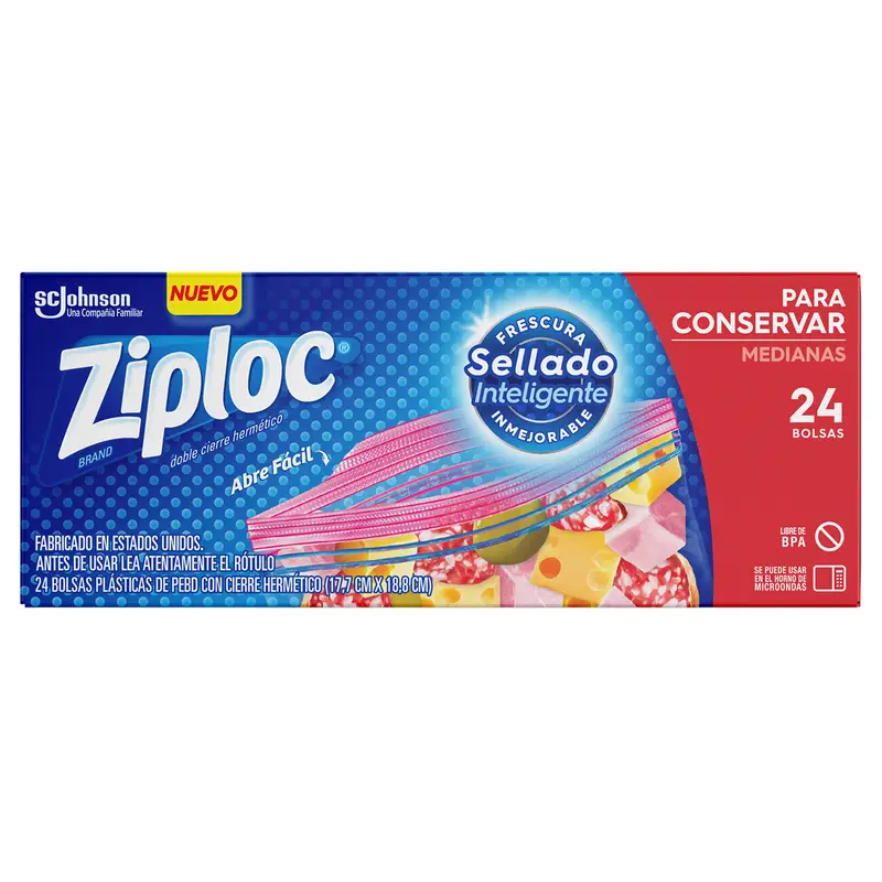 Ziploc Bolsas Medianas 8 UN