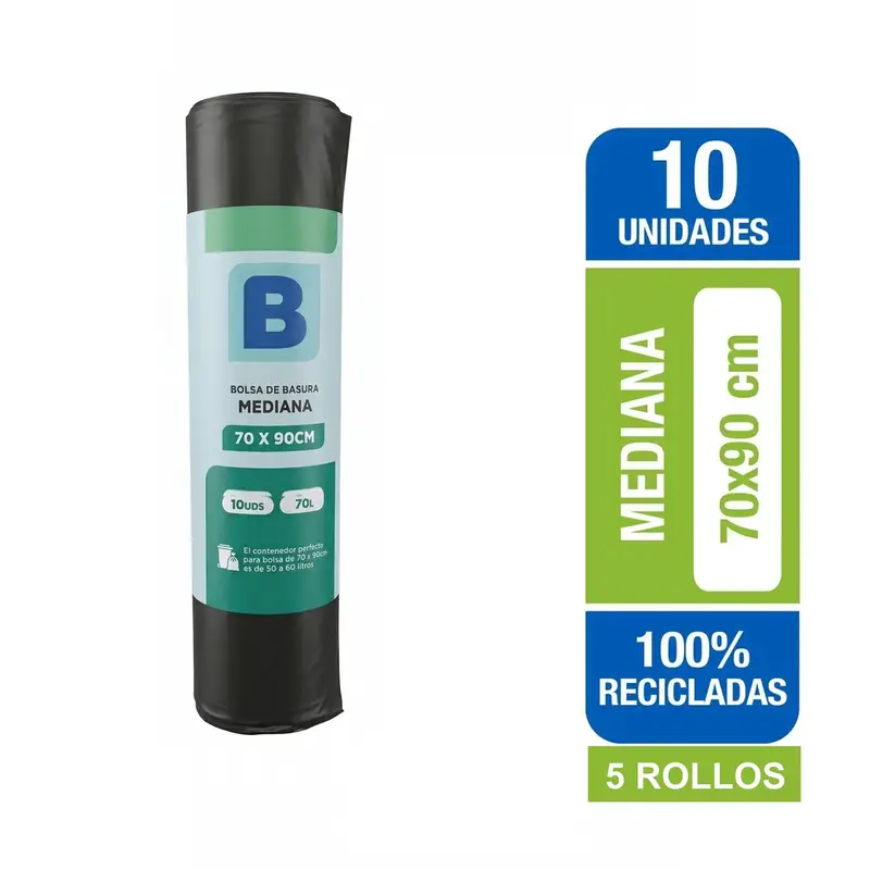 Cien Bolsa Rollo 70x90 10 UN