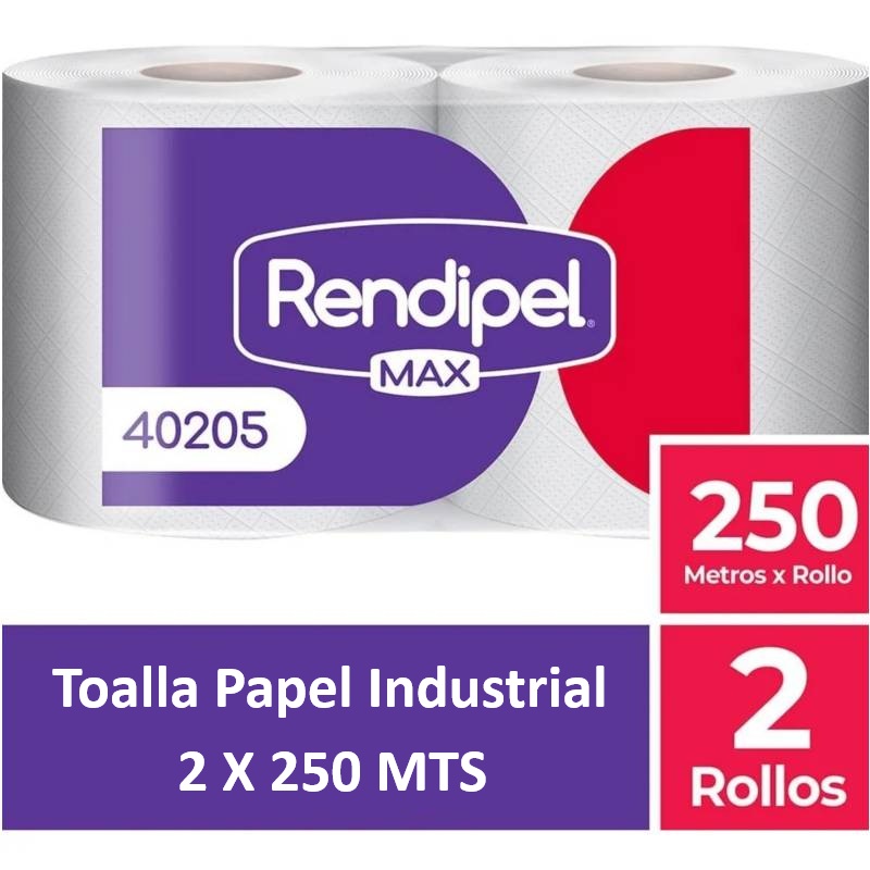 Rendipel Toalla de Papel Industrial 250 metros 2 UN