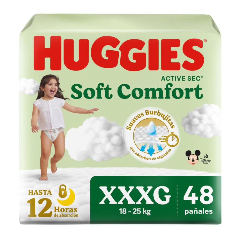 Huggies Pañales Active Sec Pañal XXXG 48 UN