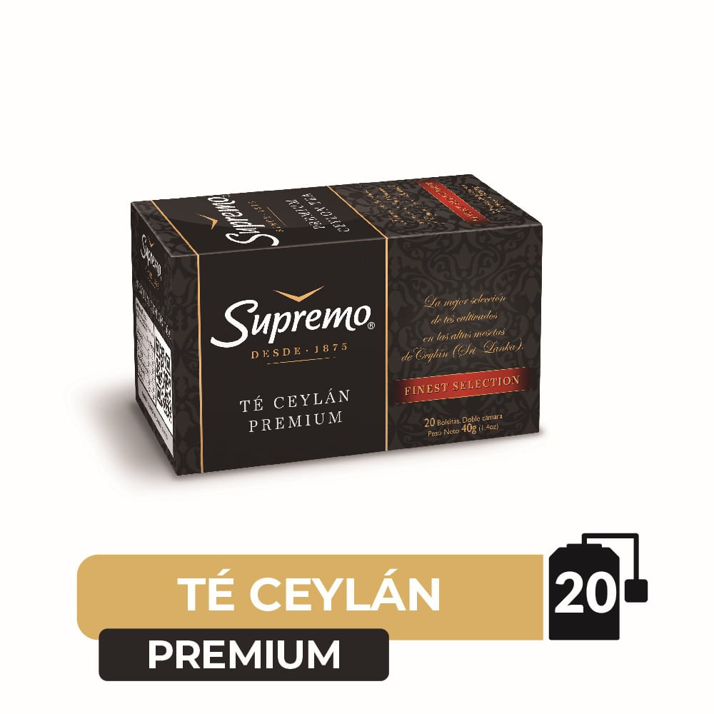 Supremo Té Ceylán Premium 20 UN