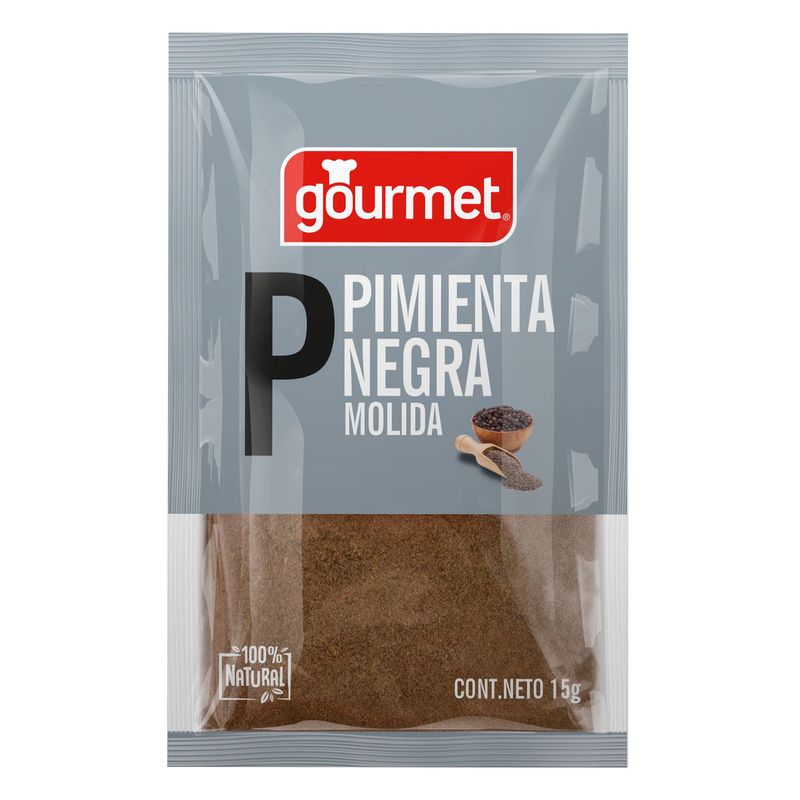 Gourmet Pimienta Negra Molida 15 grs