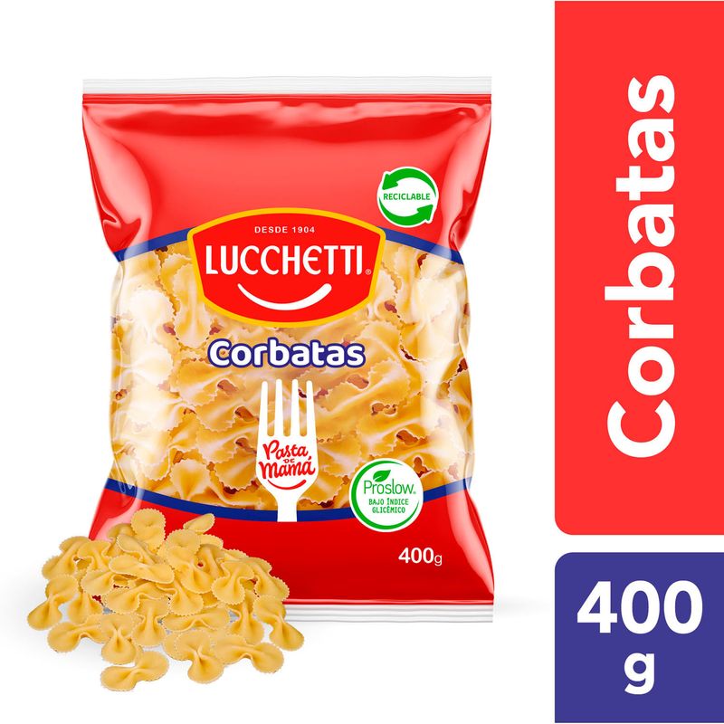 Lucchetti  Fideos Corbatas 400 grs