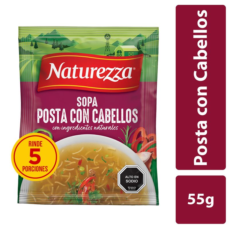 Naturezza Sopa Posta Con Cabellos 55 grs