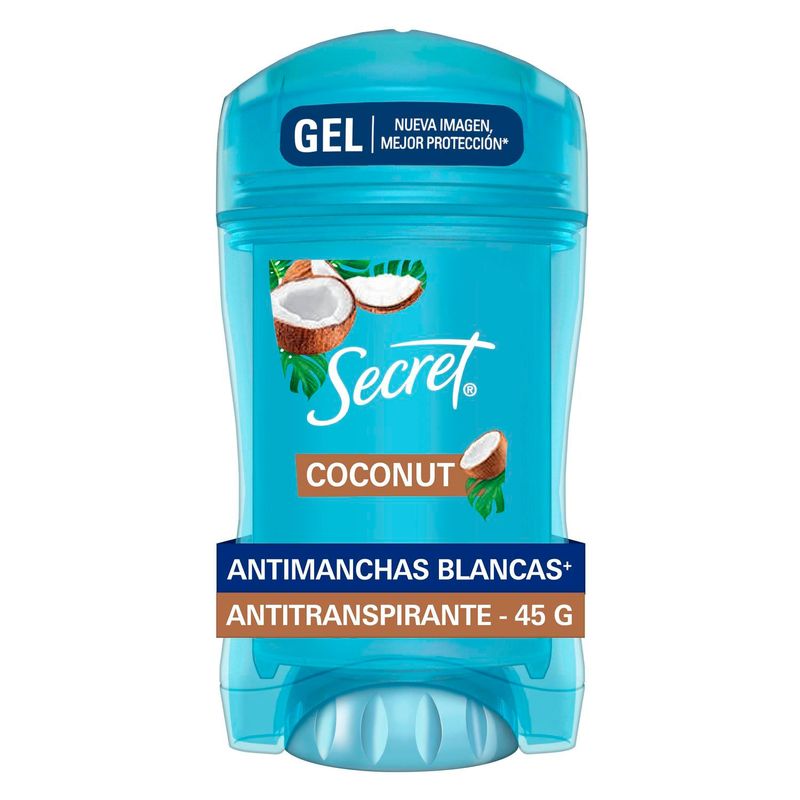 Secret Antitranspirante Barra Gel Coconut  Invisible 45 grs