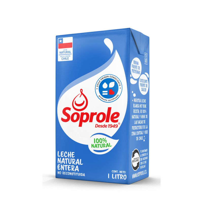 Soprole Leche Entera 1 Lts