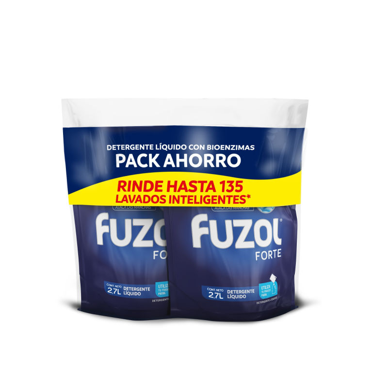 Fuzol Detergente Forte + Suavizante 2.7 Lts
