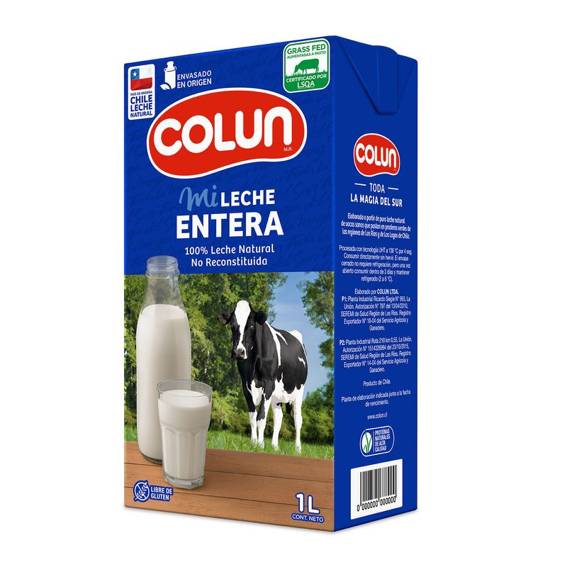 Colun Leche Entera 1 Lts