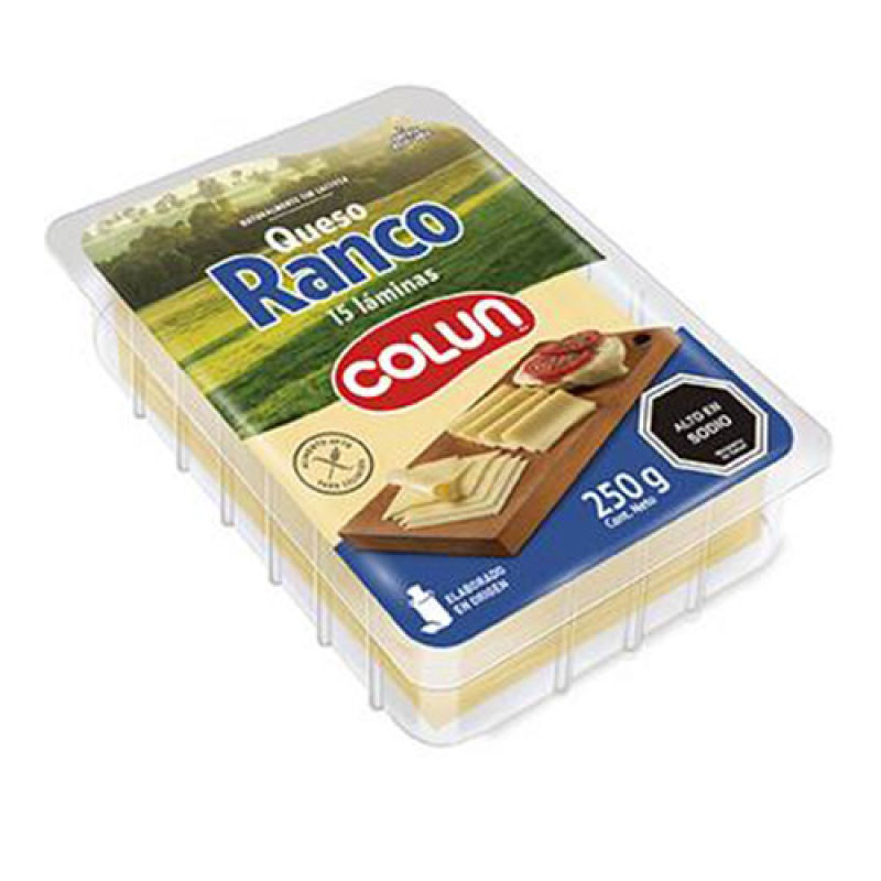 Colun Queso Ranco Laminado 250 grs