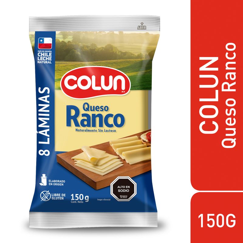 Colun Queso Ranco Laminado 150 grs