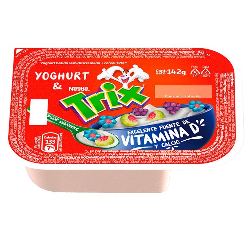 Nestlé Yoghurt con Cereal Trix 142 grs