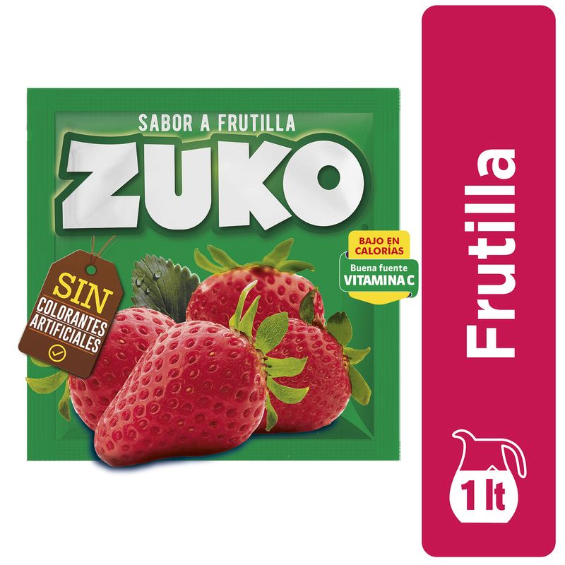 Zuko Jugo Polvo Frutilla 15 grs