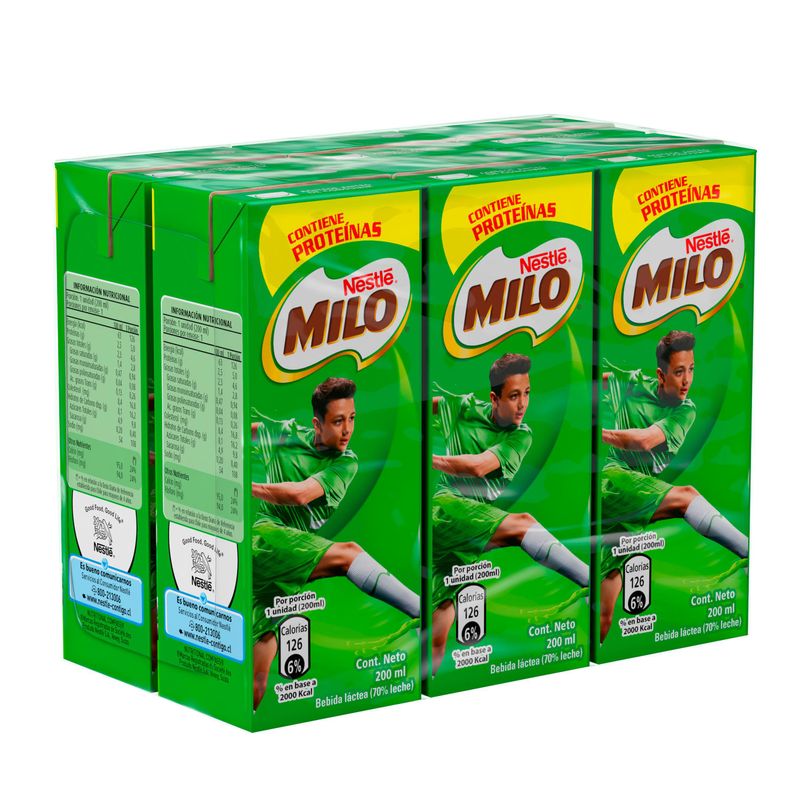 Milo Leche 200 ml Pack 6 UN