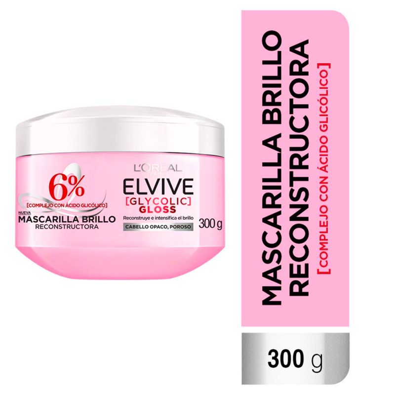 Elvive Mascarilla Glycolic Gloss 300 grs