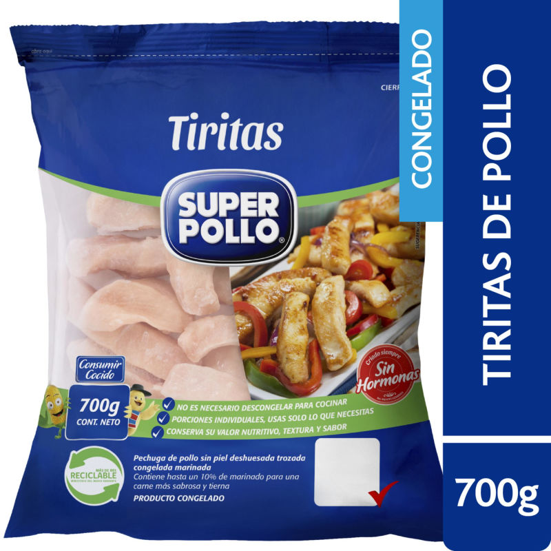 Super Pollo Tiritas Congeladas 700 grs