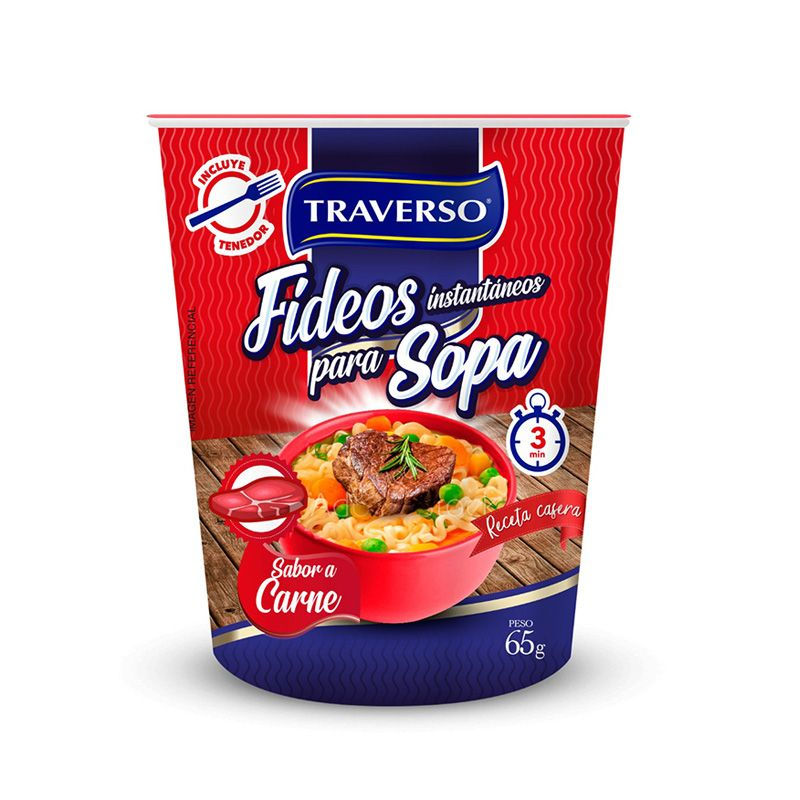 Traverso Sopa Instantánea Carne 65 grs