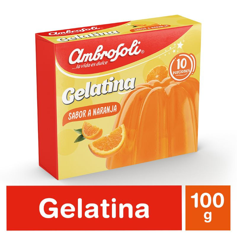 Ambrosoli Gelatina Polvo Naranja 100 grs