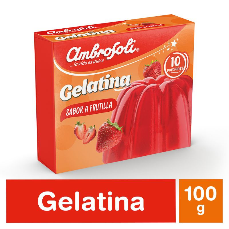 Ambrosoli Gelatina Polvo Frutilla 100 grs