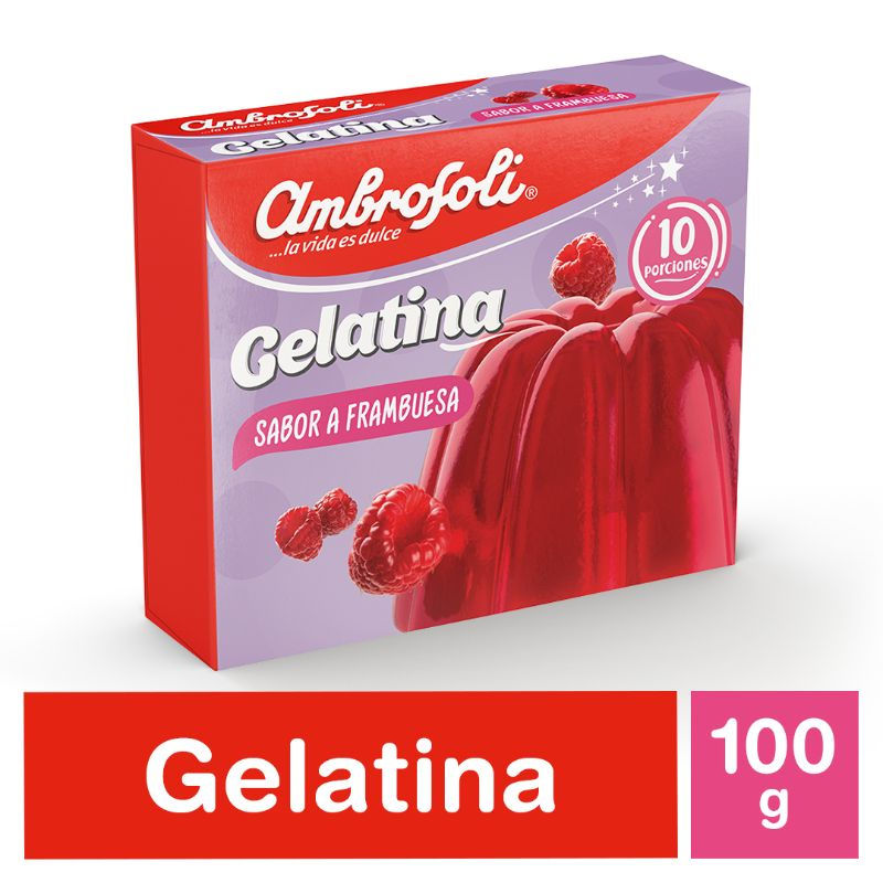 Ambrosoli Gelatina Polvo Frambuesa 100 grs