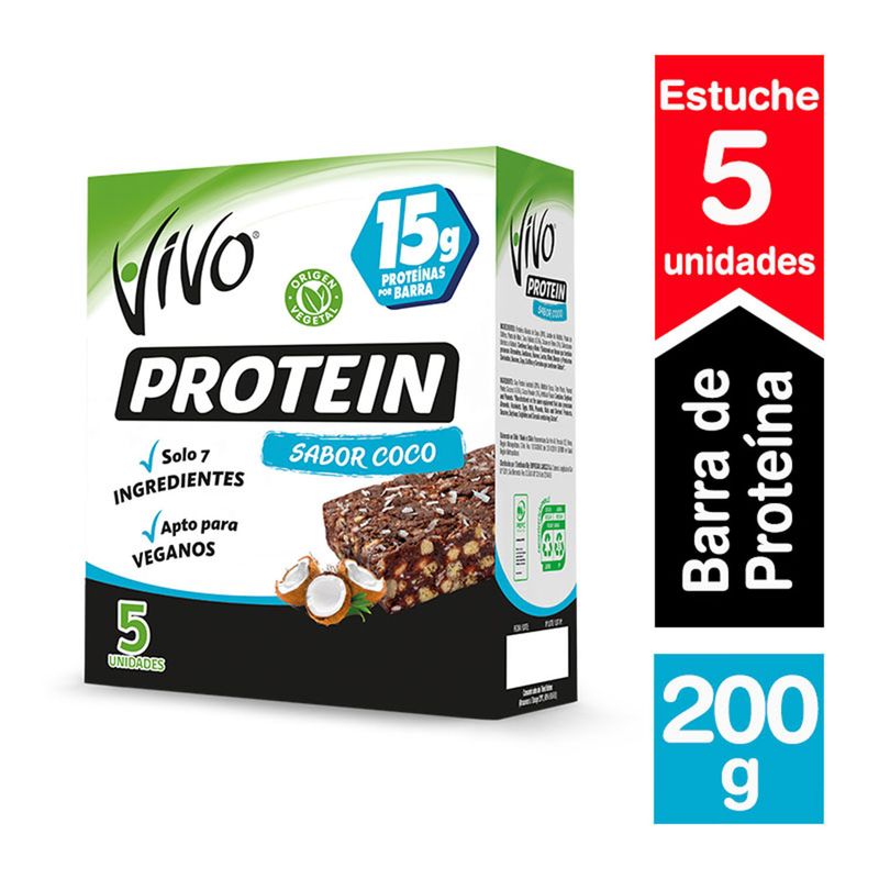 Vivo Barra Cereal Protein Chocolate Caja 5 UN
