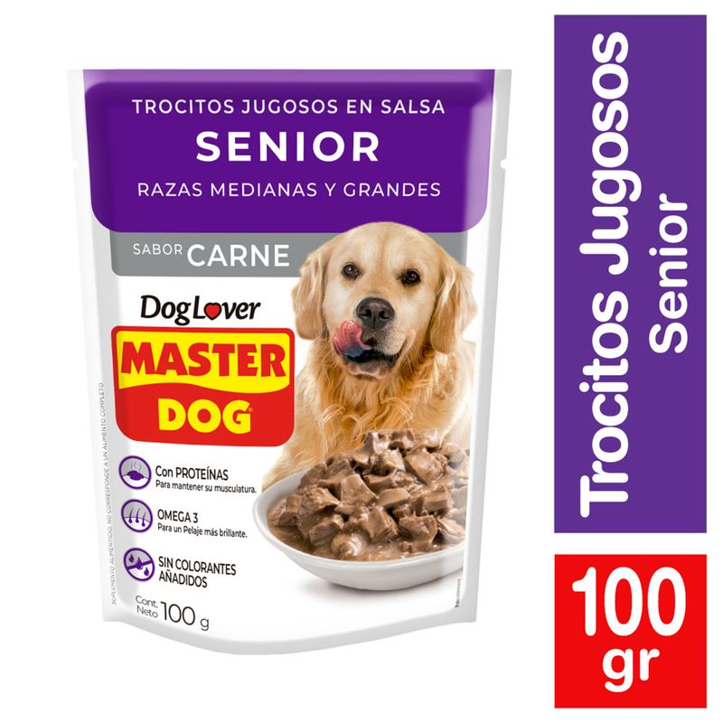 Master Dog Trocitos Jugosos Sabor Carne Adultos 100 grs