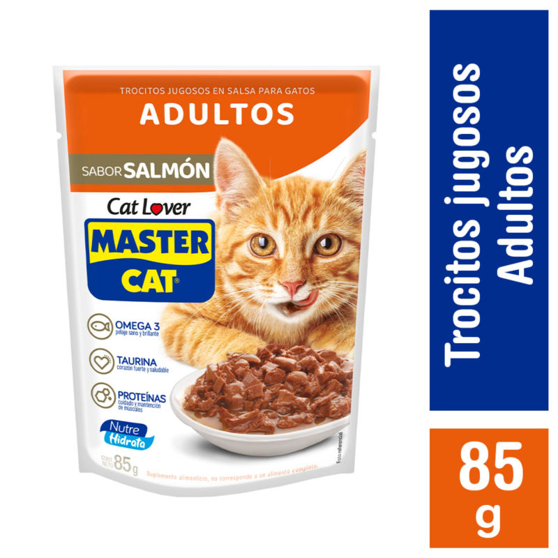 Master Cat Alimento Humedo Sabor Salmon Adulto 85 grs