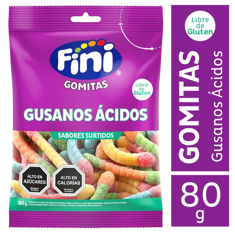Fini Gomitas Gusano Acido 80 grs