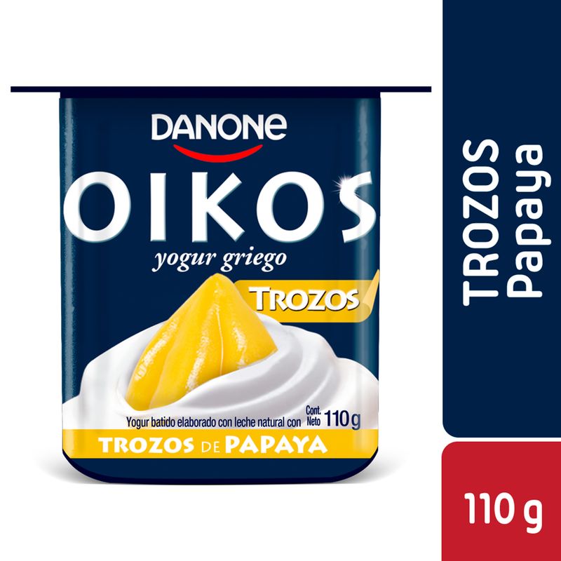 Danone Yogurt Griego Oikos  Trozos Papaya 110grs