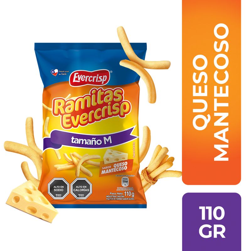 Evercrisp Ramitas Queso Mantecoso Tamaño M  110 grs