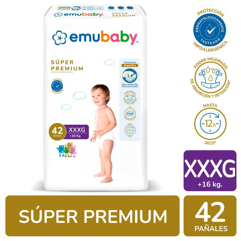 Emubaby Pañales Super Premium xxxg 42 UN