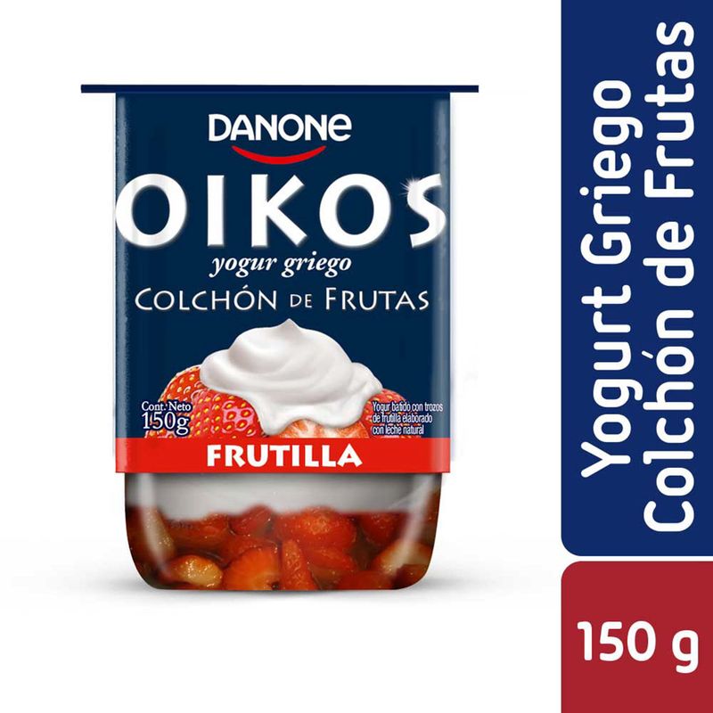 Danone Yogurt Griego Oikos  Oikos Colchon de Frutas Frutilla 150 grs