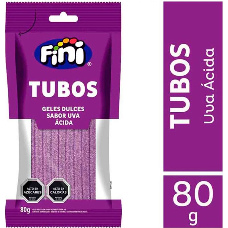 Fini Tubos Uva Acida 80 grs