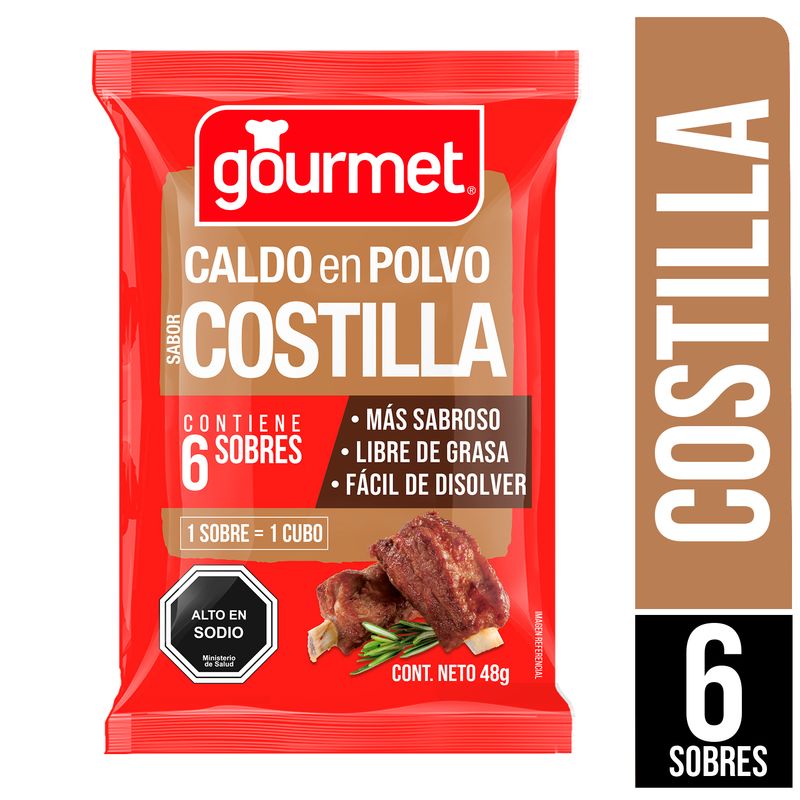 Gourmet Caldo en Polvo Carne 6 UN