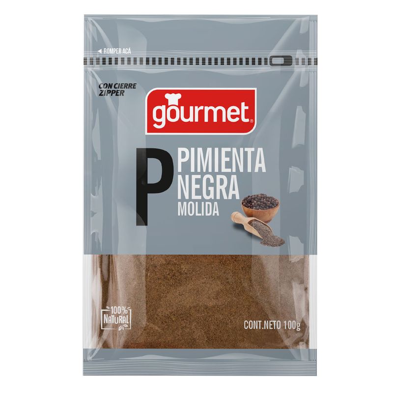 Gourmet Pimienta Negra Molida 100 grs